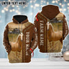 Uni Custom Name Farm Horse Lovers Merry Christmas 3D Printed Hoodie