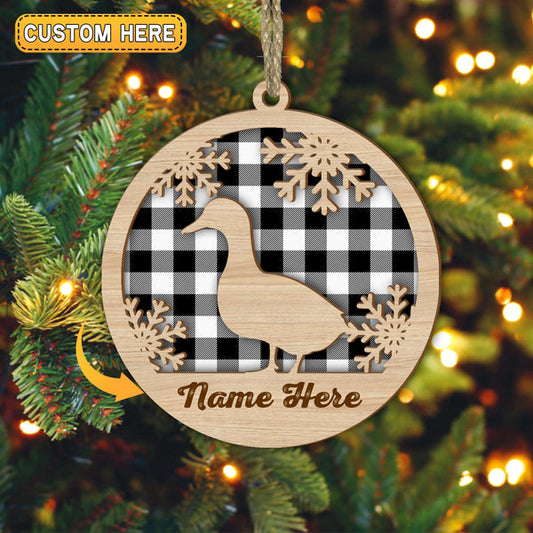 Uni Duck Christmas Gift Custom Shape Wooden Ornament