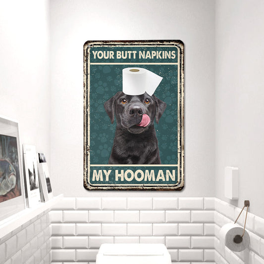 uni Black Labrador Retriever All Printed 3D Metal Sign