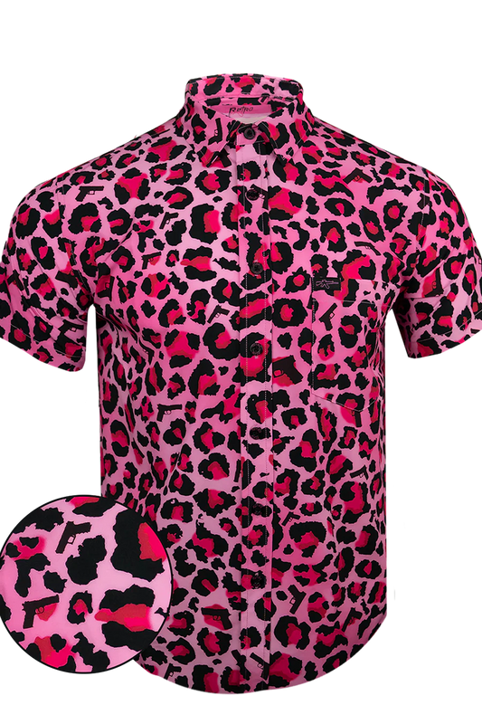 UniJames Comfort Leopard (Pink) Button Down For Men