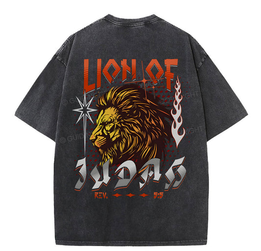 Lion Of Judah Christian Washed TShirt