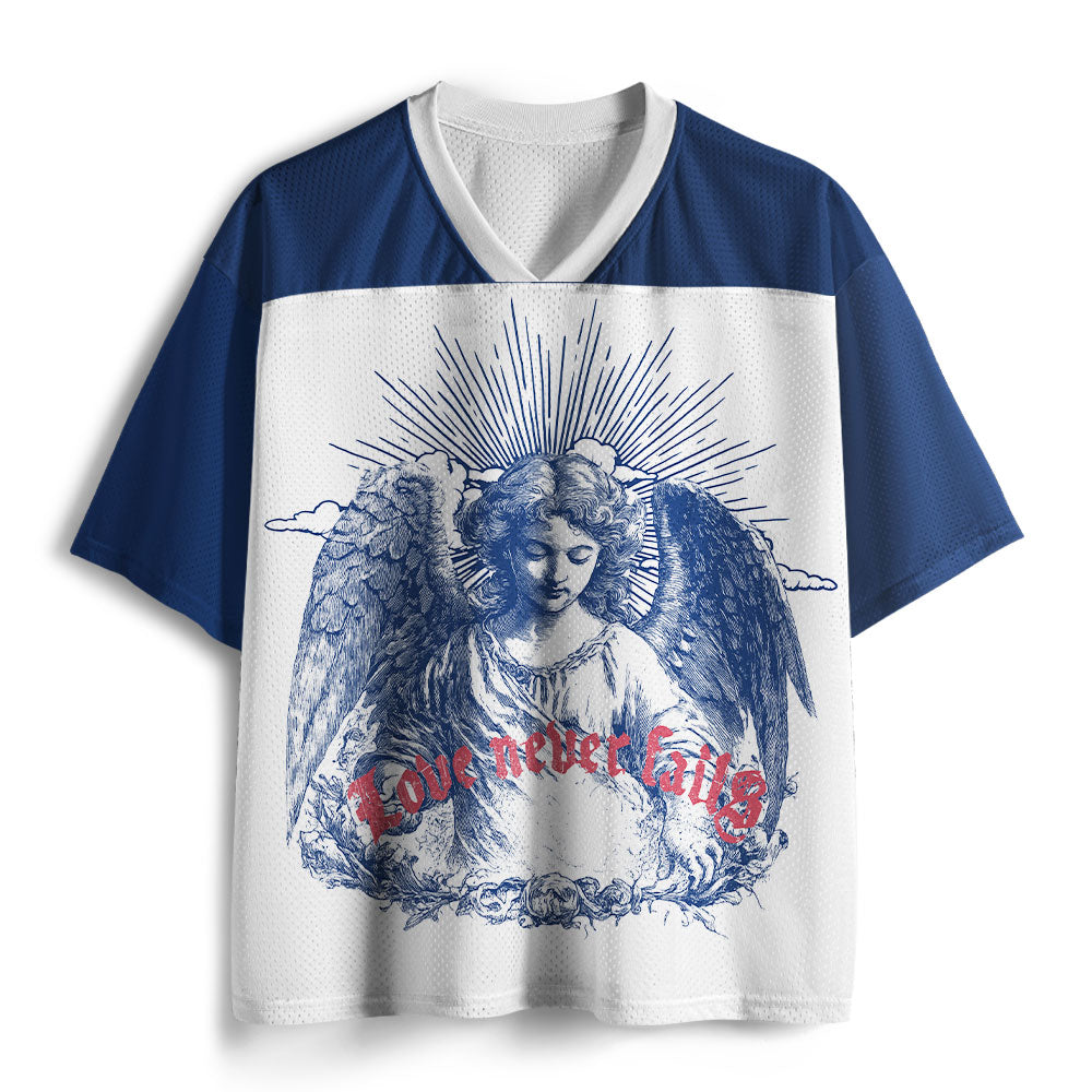 UniJames Love Never Fails Christian Mesh Jersey
