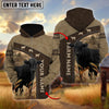 Uni Black Angus Happiness Farming Personalized Name, Farm Name 3D Hoodie