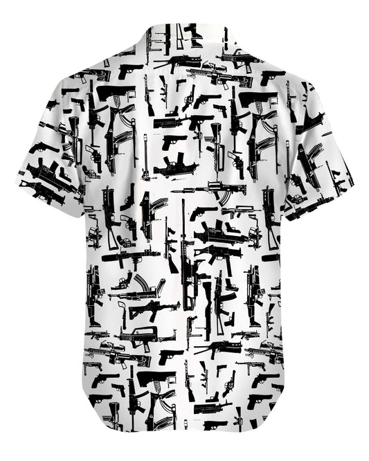 UniJames Comfort The Arsenal (White) Button Shirt, Hawaiian Shirt For Men