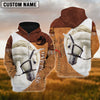 Uni Custom Name White Horse Lover 3D Hoodie