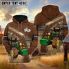 Uni Tractor Custom Name On Sleeve 3D Hoodie