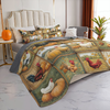 Uni All Season Quilt 3-Piece Set Heritage Hens & Pumpkins