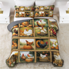 Uni All Season Quilt 3-Piece Set Harvest Farmyard Chicken