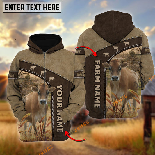 Uni Jersey Happiness Farming Personalized Name, Farm Name 3D Hoodie
