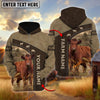 Uni Red Angus Happiness Farming Personalized Name, Farm Name 3D Hoodie