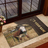 Uni Hereford Custom Name Leather Pattern Doormat