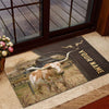 Uni Texas Longhorn Custom Name Leather Pattern Doormat