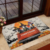 Uni Holstein Custom Farm Name Halloween Doormat