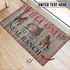 Uni Horse Welcome To The Farmhouse Custom Name Doormat