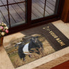 Uni Belted Galloway Custom Name Leather Pattern Doormat