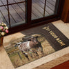 Uni Shorthorn Custom Name Leather Pattern Doormat