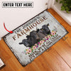 Uni Dexter Relax Cattle Farm Personalized Name Doormat