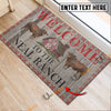Uni Beefmaster Welcome To The Farmhouse Custom Name Doormat