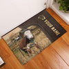 Uni Hereford Custom Name Leather Pattern Doormat