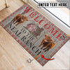 Uni Highland Welcome To The Farmhouse Custom Name Doormat