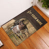 Uni Shorthorn Custom Name Leather Pattern Doormat