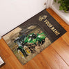 Uni Tractor Custom Name Leather Pattern Doormat