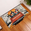 Uni Holstein Custom Farm Name Halloween Doormat