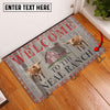 Uni Texas Longhorn Welcome To The Farmhouse Custom Name Doormat
