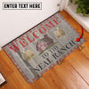 Uni Sheep Welcome To The Farmhouse Custom Name Doormat