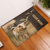 Uni Texas Longhorn Custom Name Leather Pattern Doormat