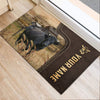 Uni Dexter Custom Name Leather Pattern Doormat