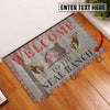 Uni Jersey Welcome To The Farmhouse Custom Name Doormat
