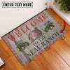 Uni Tractor Welcome To The Farmhouse Custom Name Doormat