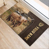Uni Highland Custom Name Leather Pattern Doormat