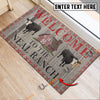 Uni Black Baldy Welcome To The Farmhouse Custom Name Doormat