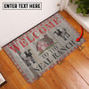 Uni Brahman Welcome To The Farmhouse Custom Name Doormat
