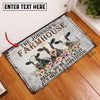 Uni Holstein Relax Cattle Farm Personalized Name Doormat