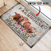 Uni Beefmaster Relax Cattle Farm Personalized Name Doormat