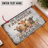 Uni Jersey Relax Cattle Farm Personalized Name Doormat
