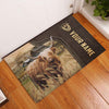 Uni Highland Custom Name Leather Pattern Doormat