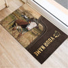 Uni Hereford Custom Name Leather Pattern Doormat