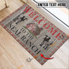 Uni Brahman Welcome To The Farmhouse Custom Name Doormat