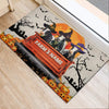Uni Holstein Custom Farm Name Halloween Doormat