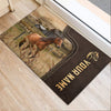 Uni Horse Custom Name Leather Pattern Doormat