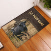 Uni Dexter Custom Name Leather Pattern Doormat