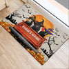 Uni Belted Galloway Custom Farm Name Halloween Doormat