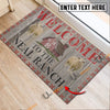 Uni Sheep Welcome To The Farmhouse Custom Name Doormat