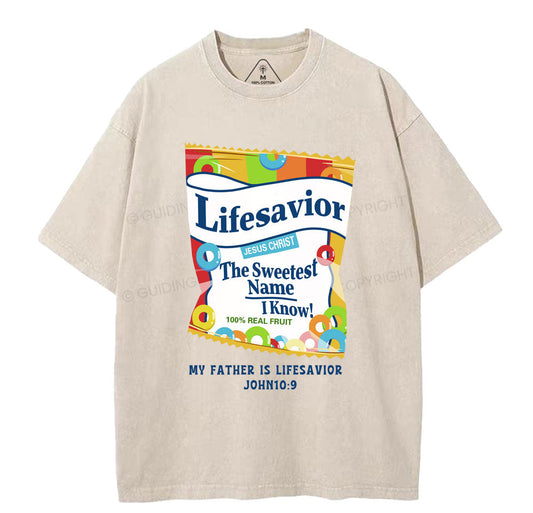 My Father Is Lifesavior Christian Washed TShirt
