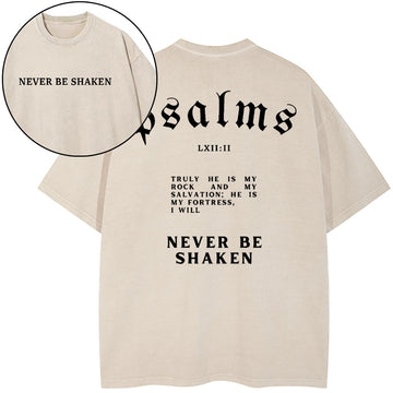 Never Be Shaken Christian Washed T-Shirt Sale - GuidingCross