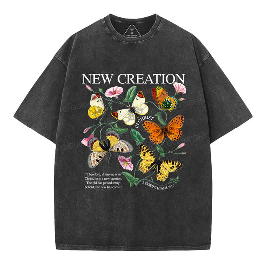 New Creation In Christ Christian Washed TShirt